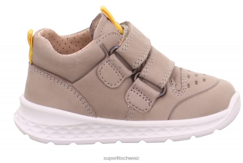 Babys niedrige Turnschuhe 44B2D303 Superfit Breeze - Low-Sneaker mit Klettverschluss beige/gelb