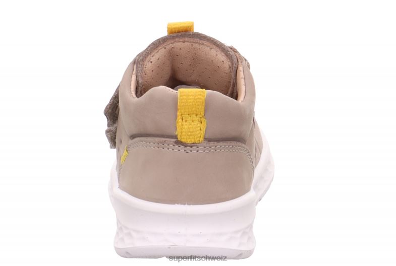Babys niedrige Turnschuhe 44B2D303 Superfit Breeze - Low-Sneaker mit Klettverschluss beige/gelb