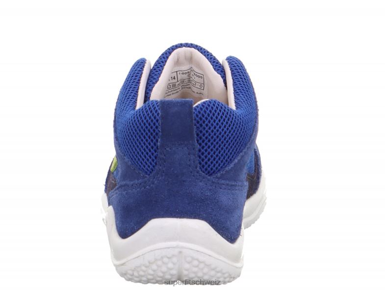 Babys niedrige Turnschuhe 44B2D304 Superfit Universe - Low-Sneaker mit Schnürung Blau Grün