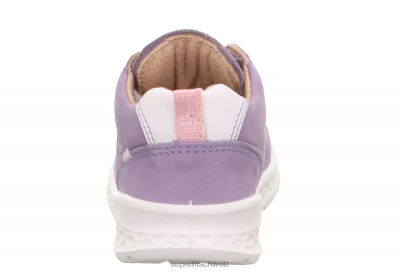 Babys niedrige Turnschuhe 44B2D305 Superfit Breeze - Low-Sneaker mit Schnürung Purpur Rosa