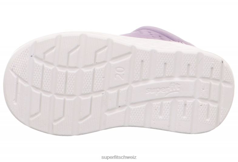 Babys niedrige Turnschuhe 44B2D305 Superfit Breeze - Low-Sneaker mit Schnürung Purpur Rosa