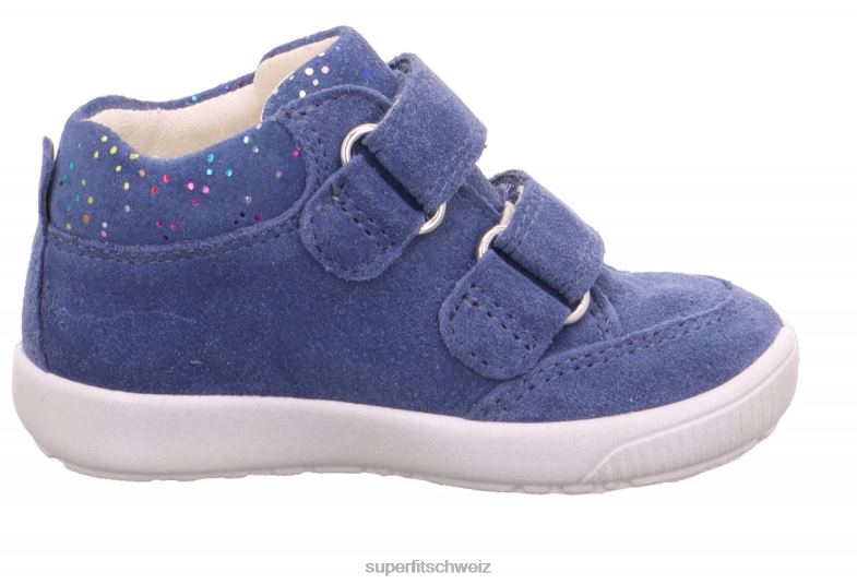 Babys niedrige Turnschuhe 44B2D308 Superfit Starlight – Sneaker Low mit Klettverschluss Blau