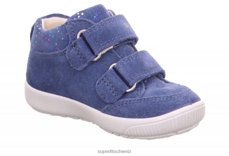 Babys niedrige Turnschuhe 44B2D308 Superfit Starlight – Sneaker Low mit Klettverschluss Blau
