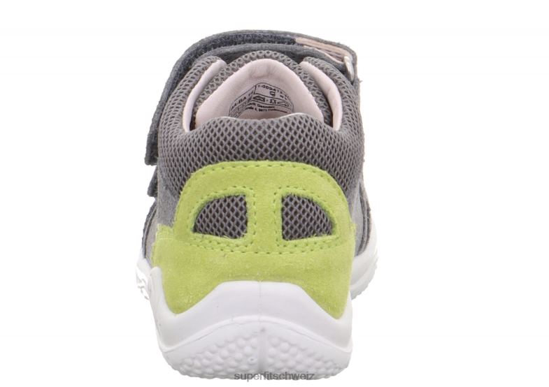 Babys niedrige Turnschuhe 44B2D311 Superfit Universe – Sneaker Low mit Klettverschluss grau Grün