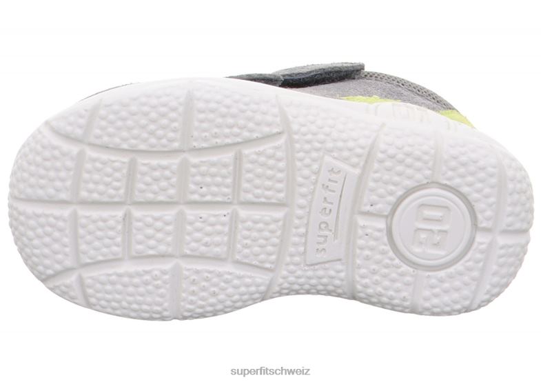Babys niedrige Turnschuhe 44B2D311 Superfit Universe – Sneaker Low mit Klettverschluss grau Grün