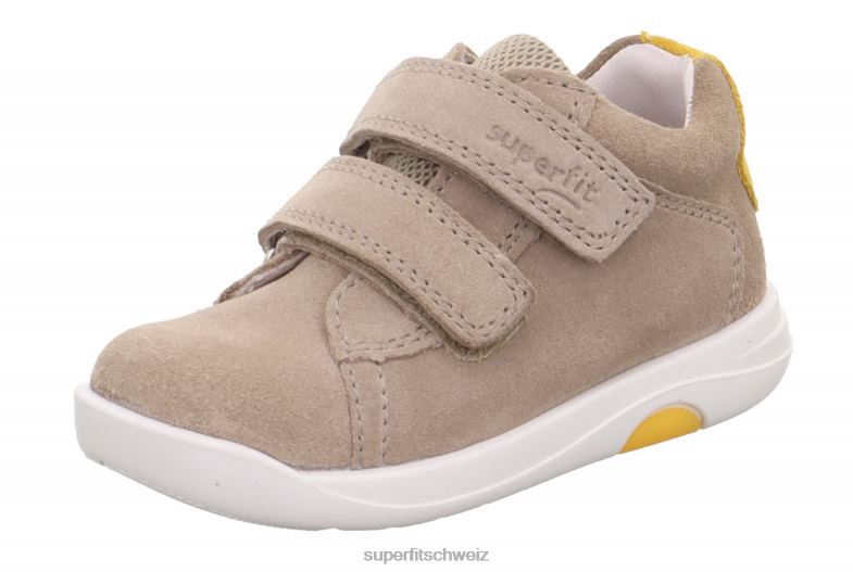 Babys niedrige Turnschuhe 44B2D312 Superfit lillo - Sneaker Low mit Klettverschluss beige/gelb