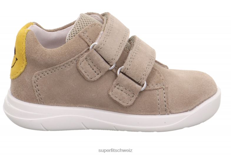 Babys niedrige Turnschuhe 44B2D312 Superfit lillo - Sneaker Low mit Klettverschluss beige/gelb