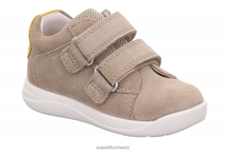 Babys niedrige Turnschuhe 44B2D312 Superfit lillo - Sneaker Low mit Klettverschluss beige/gelb