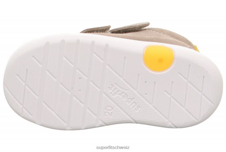 Babys niedrige Turnschuhe 44B2D312 Superfit lillo - Sneaker Low mit Klettverschluss beige/gelb