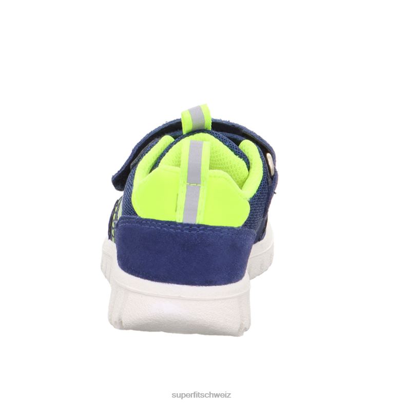 Babys niedrige Turnschuhe 44B2D316 Superfit sport7 mini – Sneaker Low mit Klettverschluss Blau Gelb
