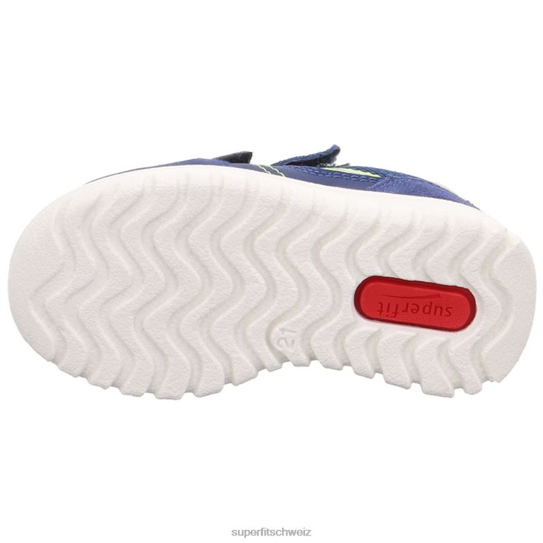 Babys niedrige Turnschuhe 44B2D316 Superfit sport7 mini – Sneaker Low mit Klettverschluss Blau Gelb