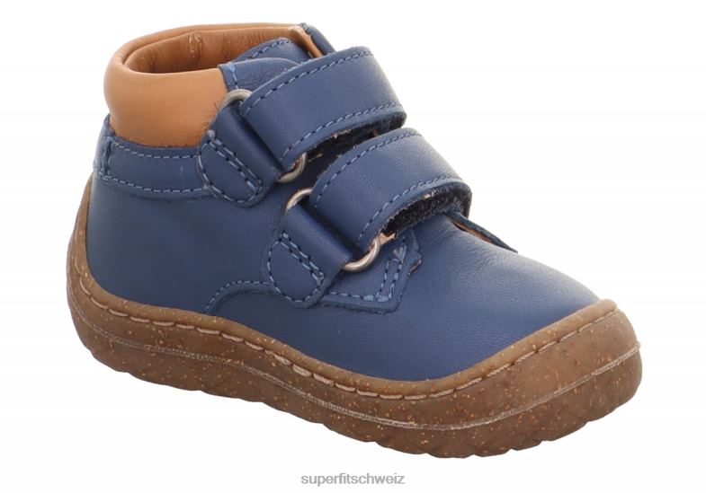 Babys niedrige Turnschuhe 44B2D317 Superfit Saturnus – Sneaker Low mit Klettverschluss Blau
