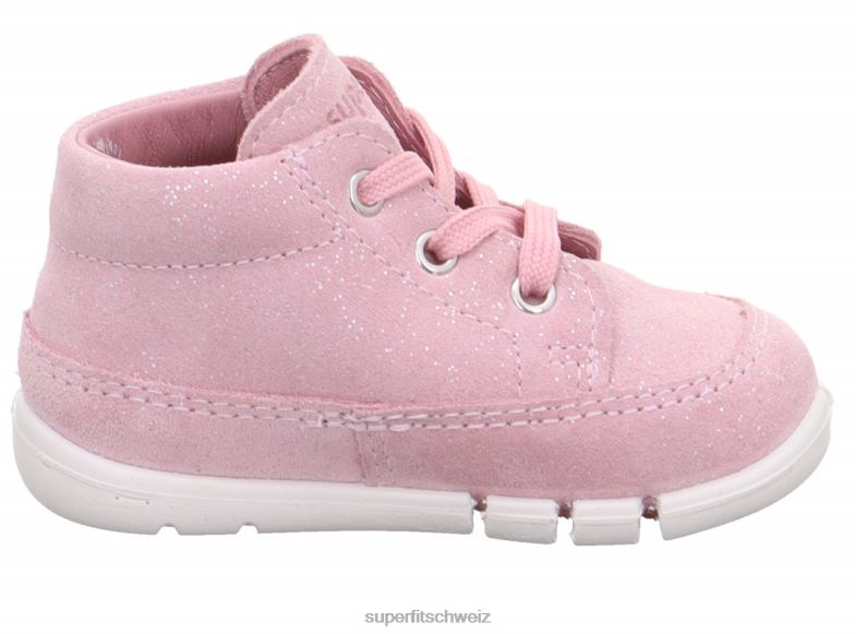 Babys niedrige Turnschuhe 44B2D319 Superfit Flexy - Low-Sneaker mit Schnürung Rosa