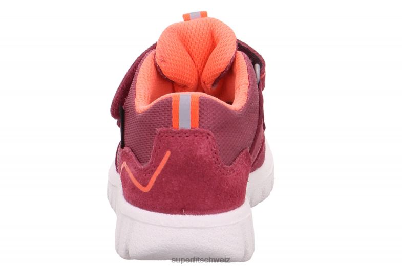 Babys niedrige Turnschuhe 44B2D322 Superfit sport7 mini – Sneaker Low mit Klettverschluss rosa/orange