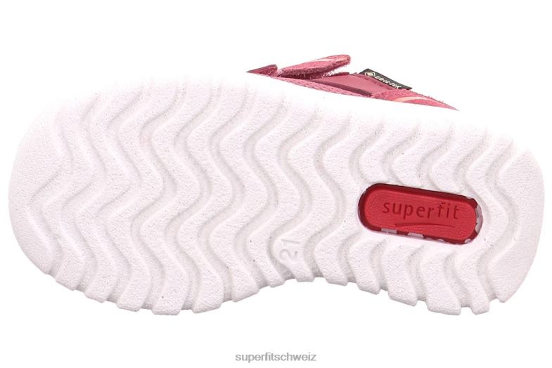 Babys niedrige Turnschuhe 44B2D322 Superfit sport7 mini – Sneaker Low mit Klettverschluss rosa/orange