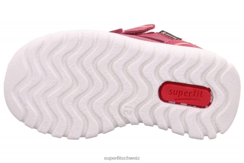Babys niedrige Turnschuhe 44B2D322 Superfit sport7 mini – Sneaker Low mit Klettverschluss rosa/orange