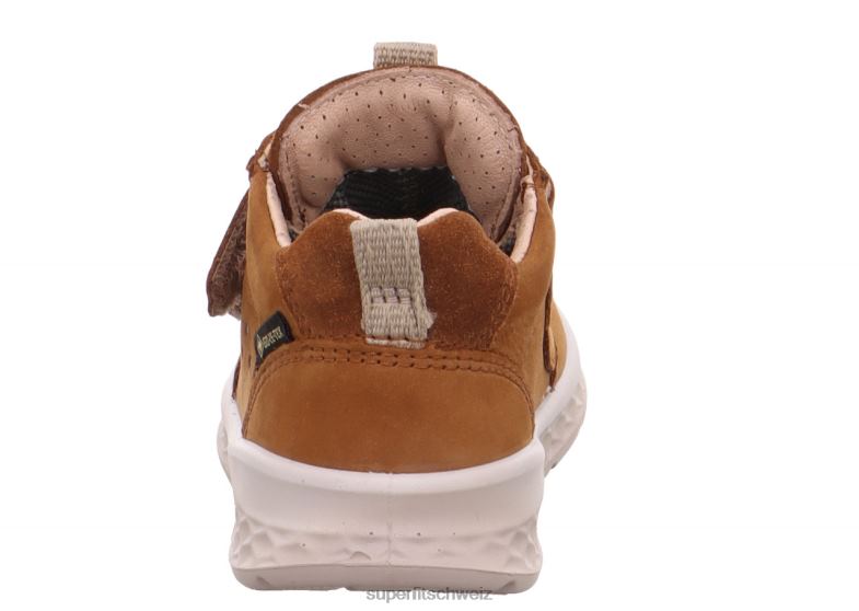 Babys niedrige Turnschuhe 44B2D325 Superfit Breeze - Low-Sneaker mit Klettverschluss braun/beige