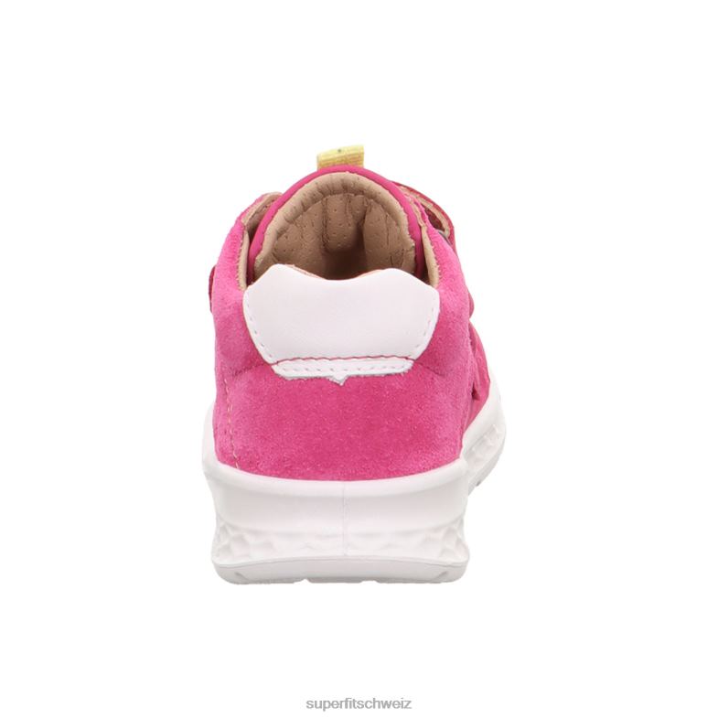Babys niedrige Turnschuhe 44B2D328 Superfit Breeze - Low-Sneaker mit Klettverschluss rosa/gelb