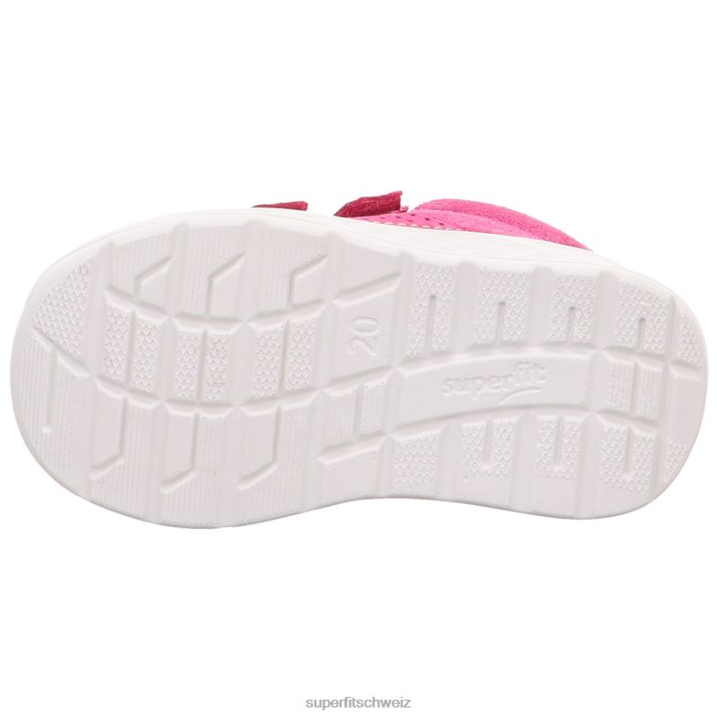 Babys niedrige Turnschuhe 44B2D328 Superfit Breeze - Low-Sneaker mit Klettverschluss rosa/gelb