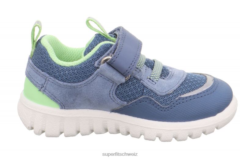Babys niedrige Turnschuhe 44B2D329 Superfit sport7 mini – Sneaker Low mit Klettverschluss blau/hellgrün
