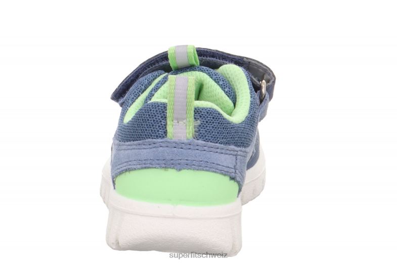 Babys niedrige Turnschuhe 44B2D329 Superfit sport7 mini – Sneaker Low mit Klettverschluss blau/hellgrün