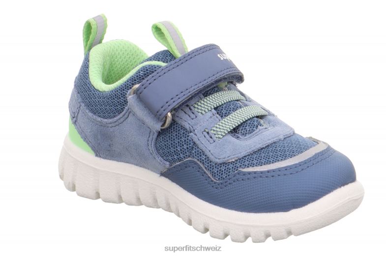 Babys niedrige Turnschuhe 44B2D329 Superfit sport7 mini – Sneaker Low mit Klettverschluss blau/hellgrün