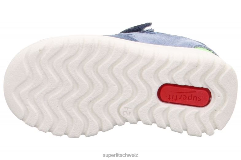 Babys niedrige Turnschuhe 44B2D329 Superfit sport7 mini – Sneaker Low mit Klettverschluss blau/hellgrün