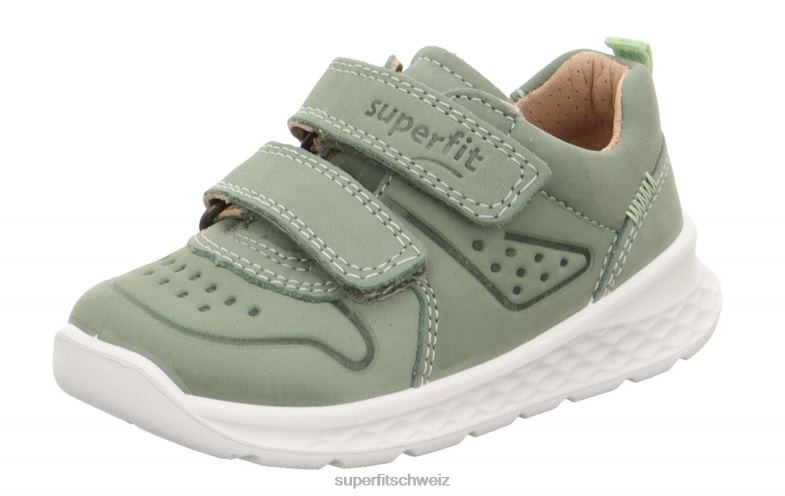 Babys niedrige Turnschuhe 44B2D330 Superfit Breeze - Low-Sneaker mit Klettverschluss hellgrün