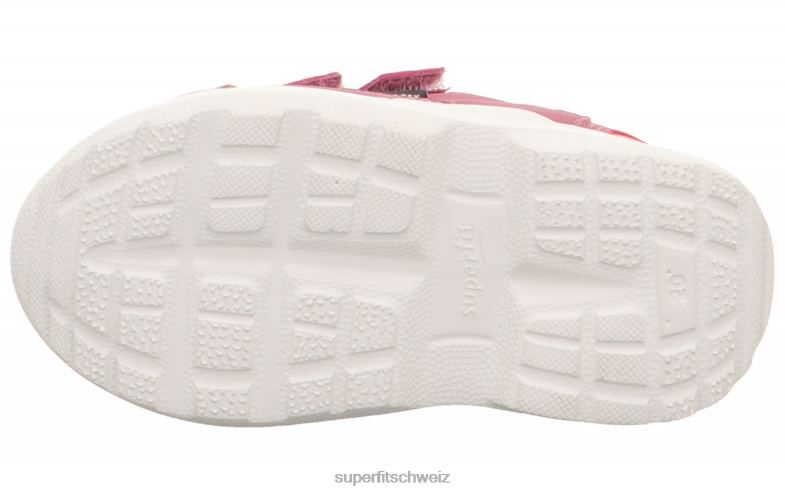 Babys niedrige Turnschuhe 44B2D332 Superfit Rush - Low-Sneaker mit Klettverschluss rosa/orange