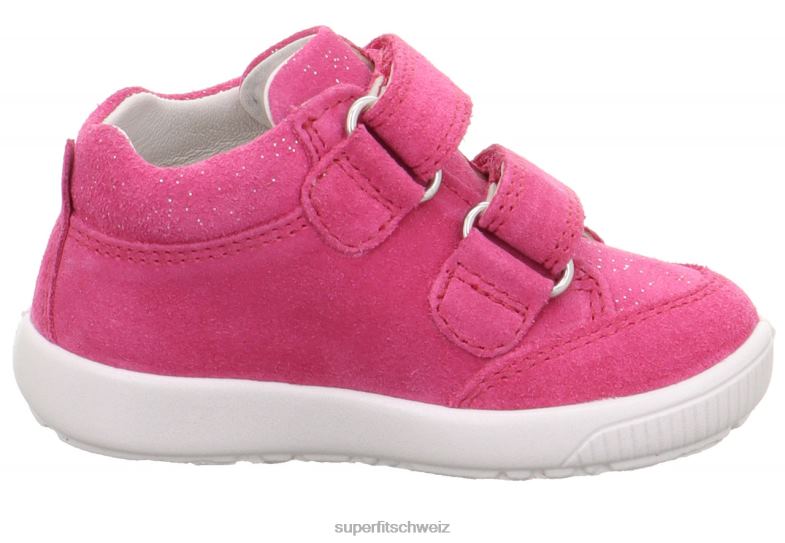 Babys niedrige Turnschuhe 44B2D337 Superfit Starlight – Sneaker Low mit Klettverschluss Rosa