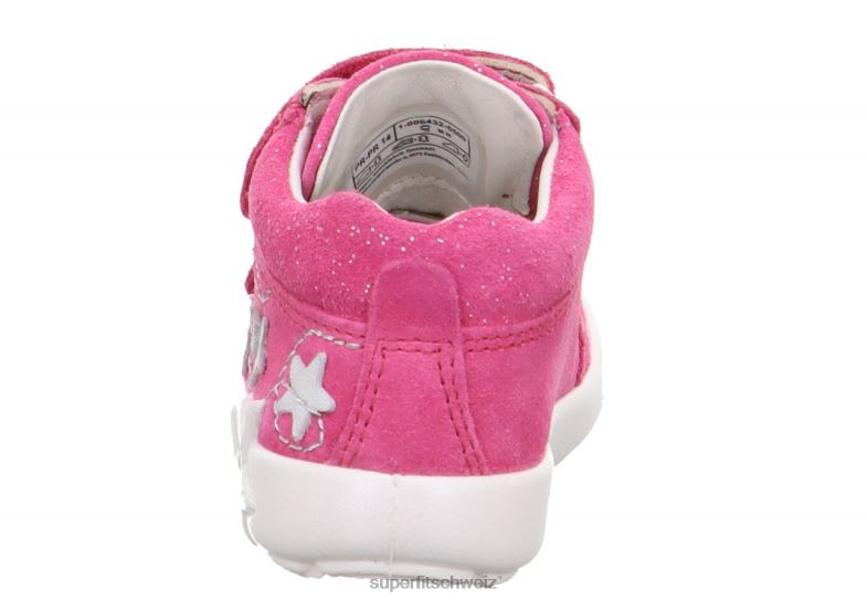 Babys niedrige Turnschuhe 44B2D337 Superfit Starlight – Sneaker Low mit Klettverschluss Rosa