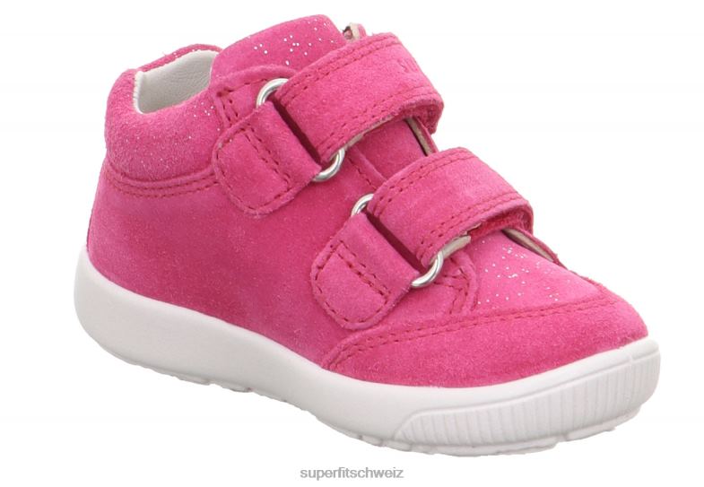 Babys niedrige Turnschuhe 44B2D337 Superfit Starlight – Sneaker Low mit Klettverschluss Rosa