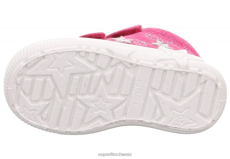 Babys niedrige Turnschuhe 44B2D337 Superfit Starlight – Sneaker Low mit Klettverschluss Rosa