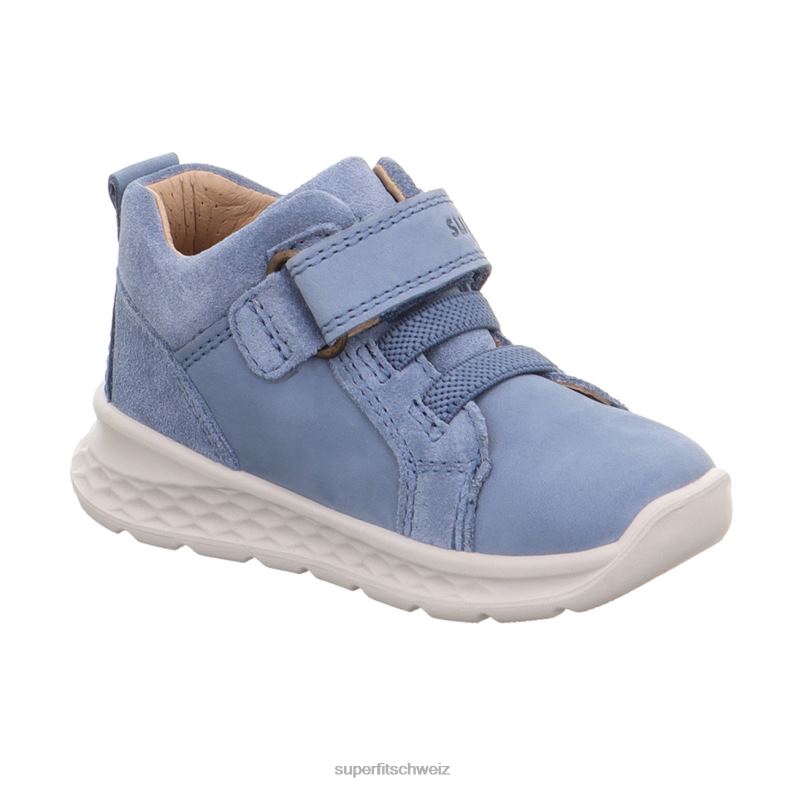 Babys niedrige Turnschuhe 44B2D340 Superfit Breeze - Low-Sneaker mit Klettverschluss Blau
