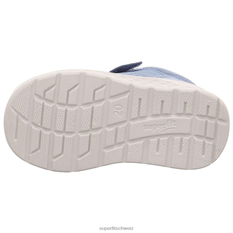 Babys niedrige Turnschuhe 44B2D340 Superfit Breeze - Low-Sneaker mit Klettverschluss Blau