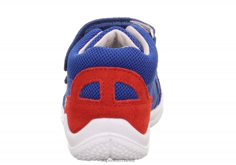 Babys niedrige Turnschuhe 44B2D343 Superfit Universe – Sneaker Low mit Klettverschluss Blau Rot