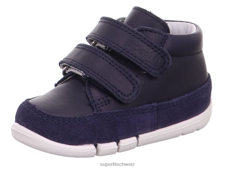Babys niedrige Turnschuhe 44B2D353 Superfit Flexy - Sneaker Low mit Klettverschluss Blau