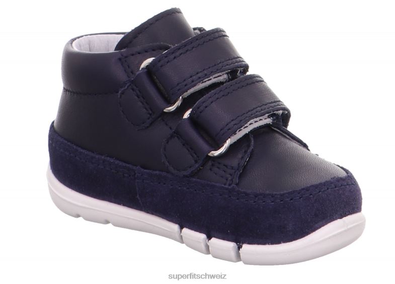 Babys niedrige Turnschuhe 44B2D353 Superfit Flexy - Sneaker Low mit Klettverschluss Blau