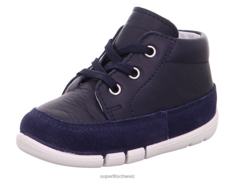 Babys niedrige Turnschuhe 44B2D354 Superfit Flexy - Low-Sneaker mit Schnürung Blau