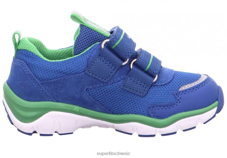 Babys niedrige Turnschuhe 44B2D355 Superfit sport5 - Sneaker Low mit Klettverschluss Blau Grün