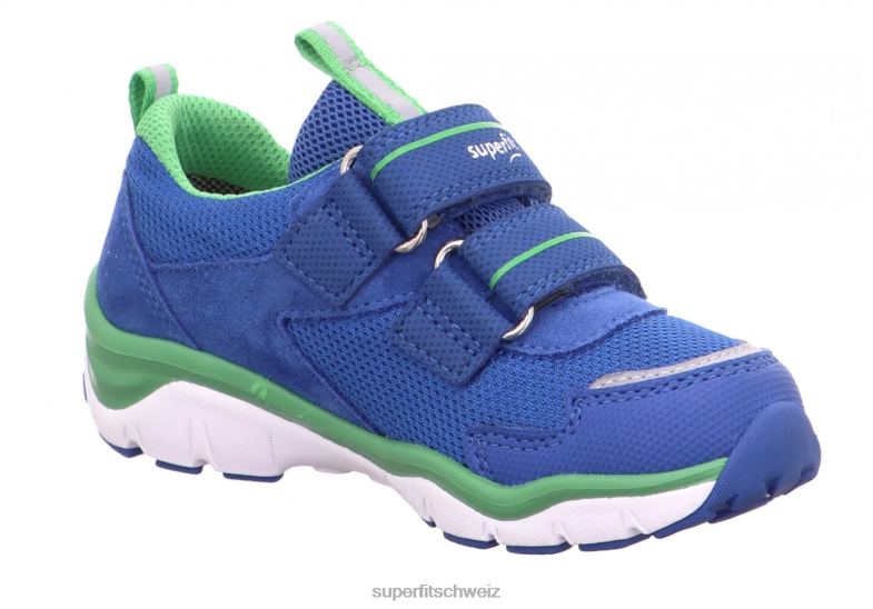 Babys niedrige Turnschuhe 44B2D355 Superfit sport5 - Sneaker Low mit Klettverschluss Blau Grün