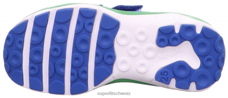 Babys niedrige Turnschuhe 44B2D355 Superfit sport5 - Sneaker Low mit Klettverschluss Blau Grün