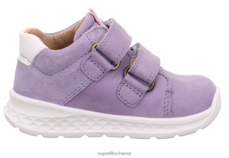 Babys niedrige Turnschuhe 44B2D357 Superfit Breeze - Low-Sneaker mit Klettverschluss Purpur Rosa
