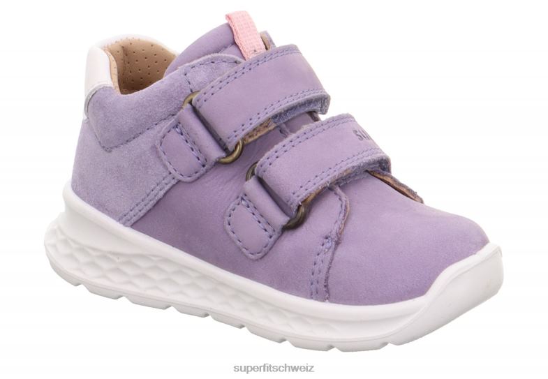 Babys niedrige Turnschuhe 44B2D357 Superfit Breeze - Low-Sneaker mit Klettverschluss Purpur Rosa