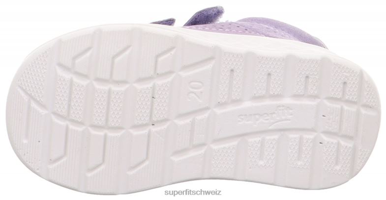 Babys niedrige Turnschuhe 44B2D357 Superfit Breeze - Low-Sneaker mit Klettverschluss Purpur Rosa