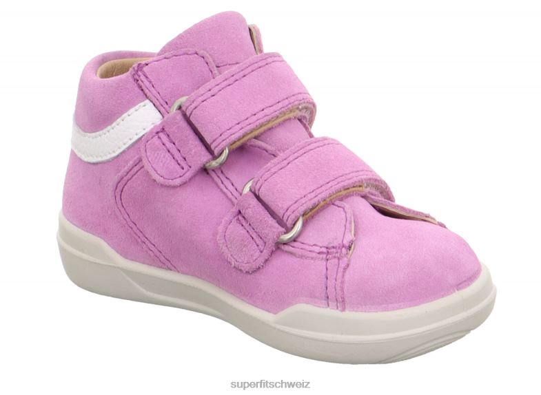 Babys niedrige Turnschuhe 44B2D358 Superfit superfree - Sneaker Low mit Klettverschluss lila/weiß