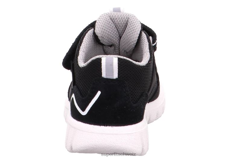 Babys niedrige Turnschuhe 44B2D360 Superfit sport7 mini – Sneaker Low mit Klettverschluss Schwarz-Weiss