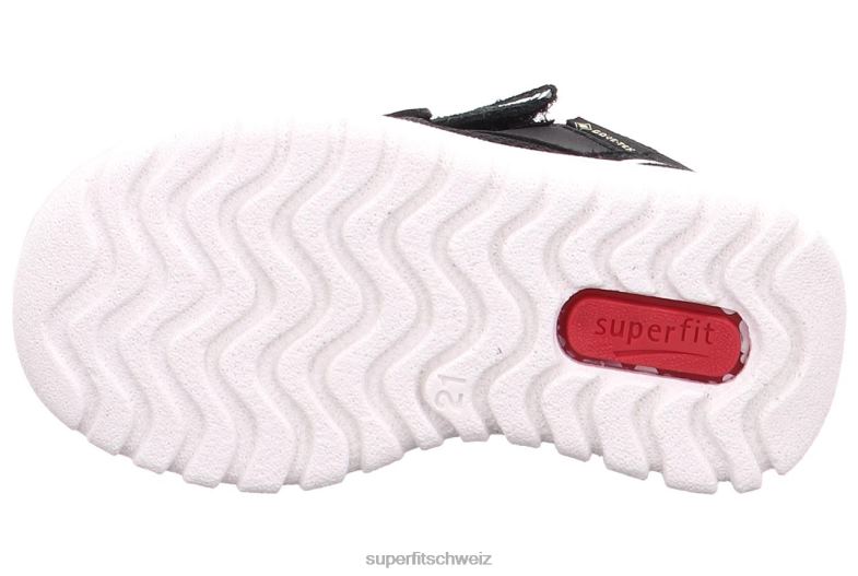 Babys niedrige Turnschuhe 44B2D360 Superfit sport7 mini – Sneaker Low mit Klettverschluss Schwarz-Weiss