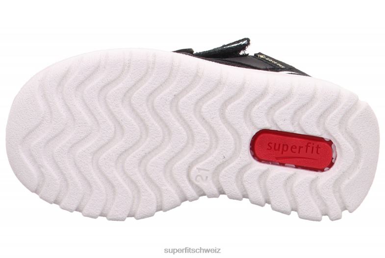 Babys niedrige Turnschuhe 44B2D360 Superfit sport7 mini – Sneaker Low mit Klettverschluss Schwarz-Weiss