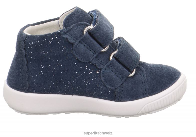 Babys niedrige Turnschuhe 44B2D362 Superfit Starlight – Sneaker Low mit Klettverschluss Blau
